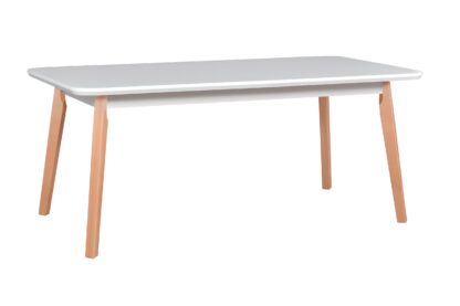 Masa extensibila 160x200 cm MB-13 Oslo8, alb/buk stejar, lemn masiv