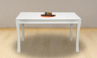 Masa extensibila 120×160 cm Vin Lux, alb, lemn masiv de fag si blat din MDF - imagine 10