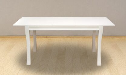 Masa extensibila 120×160 cm Vin Lux, alb, lemn masiv de fag si blat din MDF - imagine 9