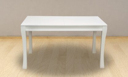 Masa extensibila 120×160 cm Vin Lux, alb, lemn masiv de fag si blat din MDF - imagine 8