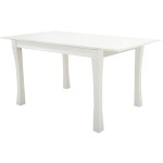 Set masa extensibila Vin Lux 120x160 cm, lemn masiv alb, blat din MDF cu 4 scaune tapitate ZIM Standard Petra, stofa verde/maro - imagine 11