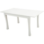 Set masa extensibila Vin Lux 120x160 cm, lemn masiv alb, blat din MDF cu 4 scaune tapitate ZIM Standard Petra, stofa verde/maro - imagine 10