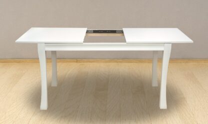 Masa extensibila 120×160 cm Vin Lux, alb, lemn masiv de fag si blat din MDF - imagine 11