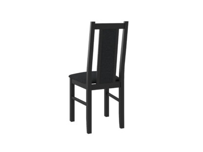 Scaun din lemn masiv de fag tapitat cu stofa S-38 Boss14 CZ11, Czarny - imagine 2