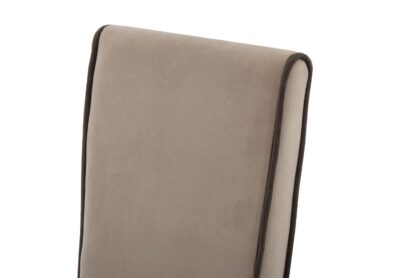 Set masa extensibila Jork 160x200 cm, lemn masiv alb, blat din MDF cu 4 scaune tapitate T-26, stofa crem - imagine 13