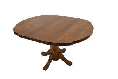 Masa extensibila Kan 100x135 cm, culoare nuc, lemn masiv, blat din MDF - imagine 5