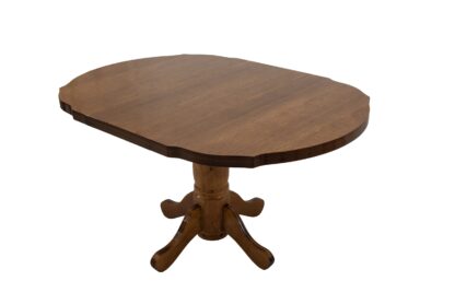 Masa extensibila Kan 100x135 cm, culoare nuc, lemn masiv, blat din MDF - imagine 4