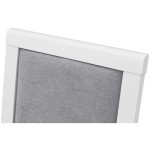 Scaun din lemn masiv de fag tapitat cu stofa S-38 Nilo3 B10, alb - imagine 5