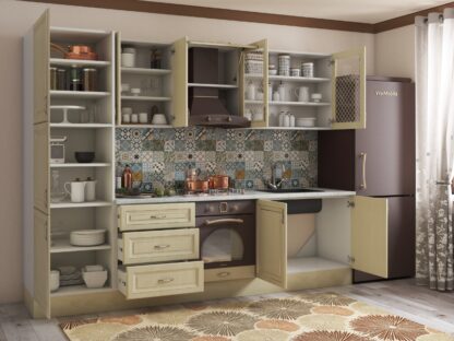 Bucatarie Grand 260, Bej, Fronturi MDF, corp din PAL - imagine 3