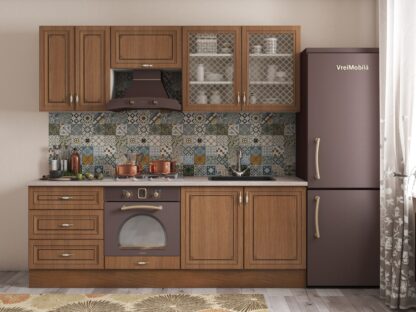 Bucatarie Grand 200, Stejar, Fronturi MDF, corp din PAL