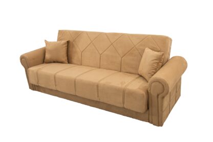 Canapea extensibila Togo, 3 persoane, lemn masiv, 236x80 cm - imagine 2