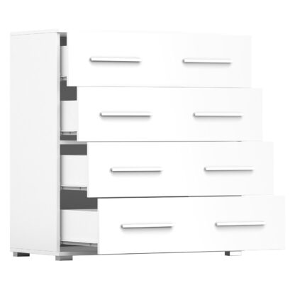 Comoda Mini Stela 4S, PAL alb, 90x95x45 cm - imagine 3