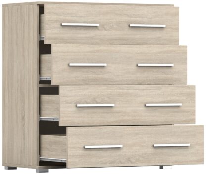 Comoda Mini Stela 4S, PAL sonoma, 90x95x45 cm - imagine 3