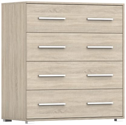 Comoda Mini Stela 4S, PAL sonoma, 90x95x45 cm - imagine 4