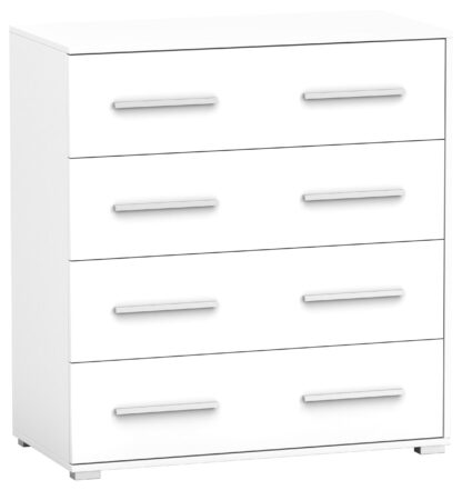 Comoda Mini Stela 4S, PAL alb, 90x95x45 cm