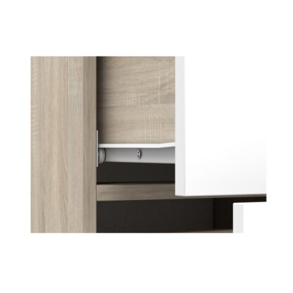 Comoda Mini Stela 1D4S, PAL alb/sonoma, 90x95x45 cm - imagine 14