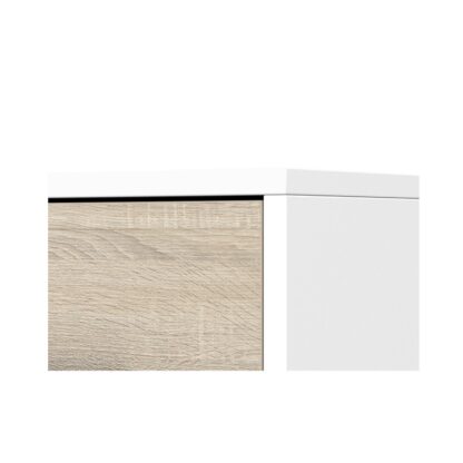 Comoda Mini Stela 1D4S, PAL sonoma/alb, 90x95x45 cm - imagine 16