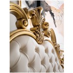 Dormitor Grace, crem, pat 160x200 cm, dulap cu 6 usi, 2 noptiere, comoda - imagine 6