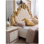 Dormitor Grace, crem, pat 160x200 cm, dulap cu 6 usi, 2 noptiere, comoda - imagine 5
