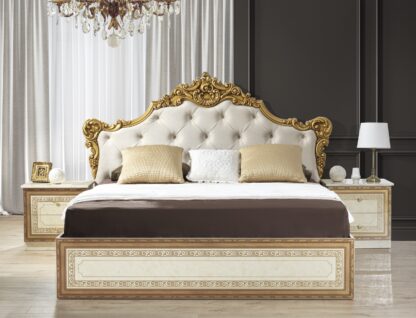 Dormitor Anette, 160x200 cm, 6A, Bej/Auriu - imagine 2