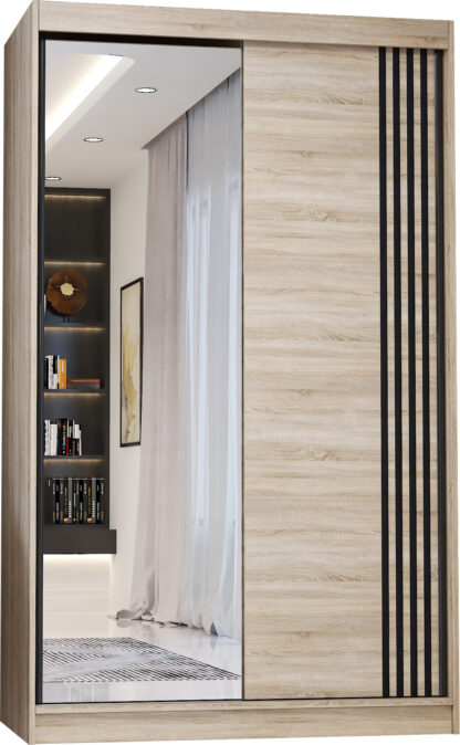 Dressing Neomi sonoma, 120x200x61 cm, Usi culisante - imagine 2