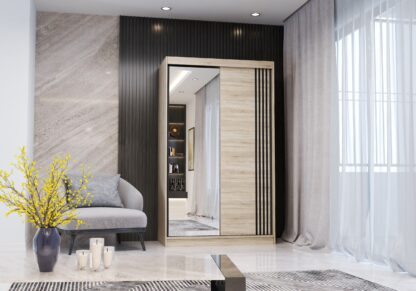 Dressing Neomi sonoma, 120x200x61 cm, Usi culisante