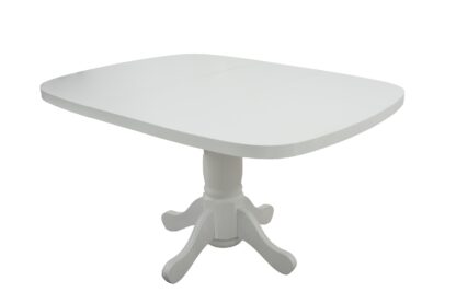 Masa extensibila 100x135 cm Lion, alb, lemn masiv, blat din MDF - imagine 3