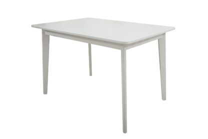 Masa fixa Bristol 120 cm, alb, lemn masiv din fag si blat din MDF