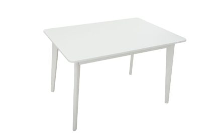Masa fixa Bristol 120 cm, alb, lemn masiv din fag si blat din MDF - imagine 5