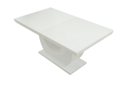 Masa extensibila 160×200 cm Ecuador, alb, lemn masiv de fag si blat din MDF - imagine 6