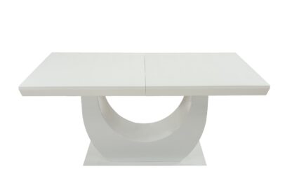 Masa extensibila 160×200 cm Ecuador, alb, lemn masiv de fag si blat din MDF