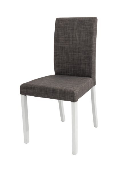 Scaun Kanzona tapitat, Lennon 118, gri, lemn masiv fag, 45x90x53 cm