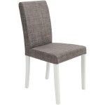 Scaun Kanzona tapitat, Lennon 118, gri, lemn masiv fag, 45x90x53 cm - imagine 5