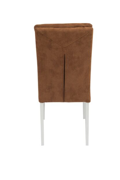 Scaun Plea tapitat, caramiziu, Europa 107, lemn masiv de fag, 47x98x54 cm - imagine 4