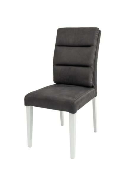 Scaun Plea tapitat, gri, Europa 118, lemn masiv de fag, 47x98x54 cm