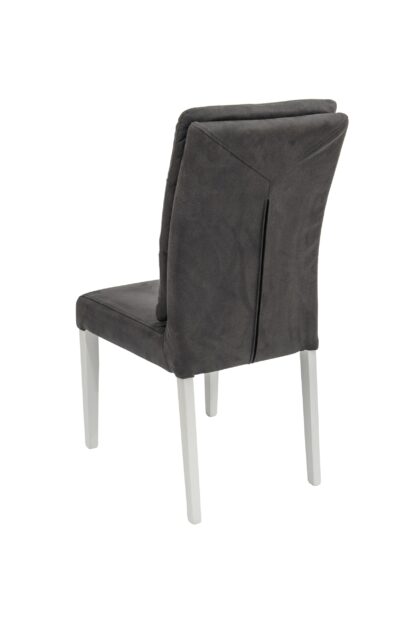 Scaun Plea tapitat, gri, Europa 118, lemn masiv de fag, 47x98x54 cm - imagine 3