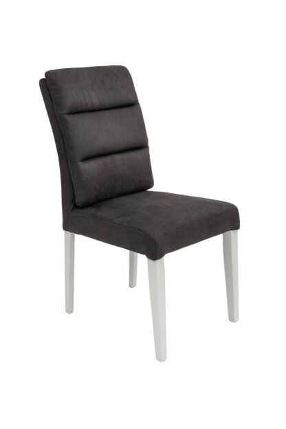 Scaun Plea tapitat, gri, Europa 118, lemn masiv de fag, 47x98x54 cm - imagine 5
