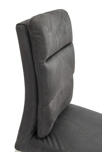 Scaun Plea tapitat, gri, Europa 118, lemn masiv de fag, 47x98x54 cm - imagine 8
