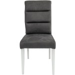 Scaun Plea tapitat, gri, Europa 118, lemn masiv de fag, 47x98x54 cm - imagine 6
