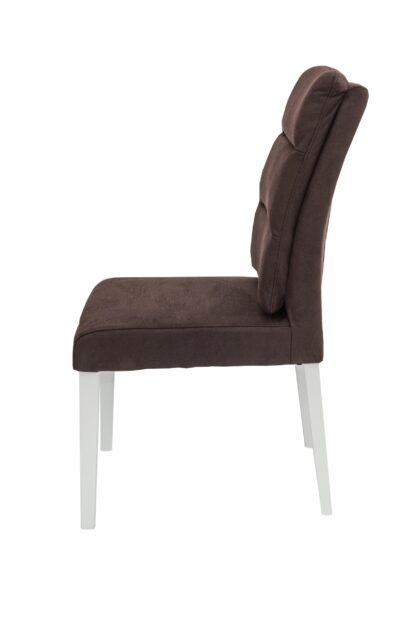 Scaun Plea tapitat, maro inchis, Europa 115, lemn masiv de fag, 47x98x54 cm - imagine 2