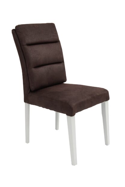 Scaun Plea tapitat, maro inchis, Europa 115, lemn masiv de fag, 47x98x54 cm - imagine 5