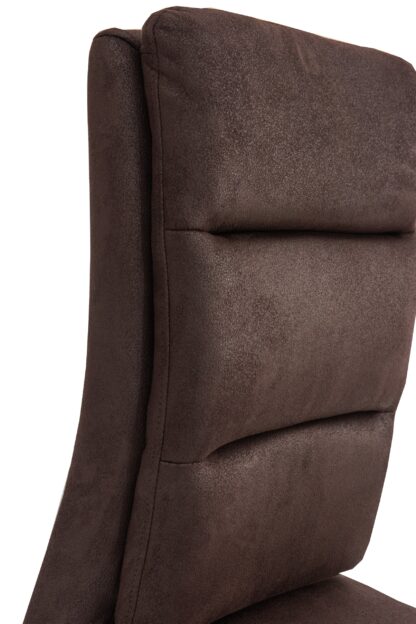 Scaun Plea tapitat, maro inchis, Europa 115, lemn masiv de fag, 47x98x54 cm - imagine 8
