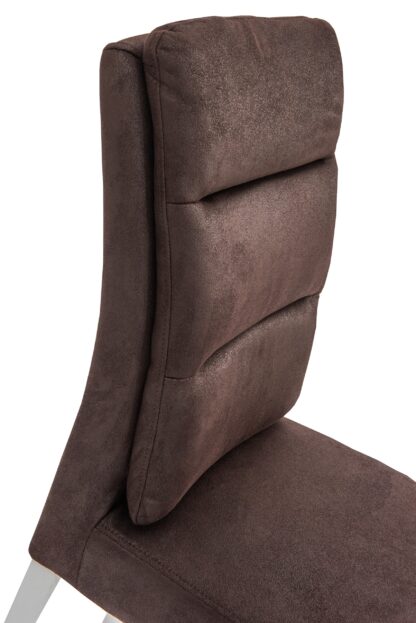 Scaun Plea tapitat, maro inchis, Europa 115, lemn masiv de fag, 47x98x54 cm - imagine 7