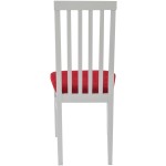 Set masa extensibila Vin Lux 120x160 cm, lemn masiv alb, blat din MDF cu 4 scaune tapitate ZIM Snezana Petra, stofa galben/rosu - imagine 14