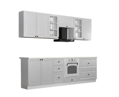 Bucatarie Nika 260 cm, front gri din MDF - imagine 3