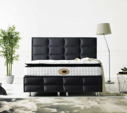 Pat Carina tapitat, compatibil cu saltea de 160x200 cm