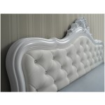 Pat Luisa 160x200 cu 2 noptiere si comoda, PAL alb lucios - imagine 5