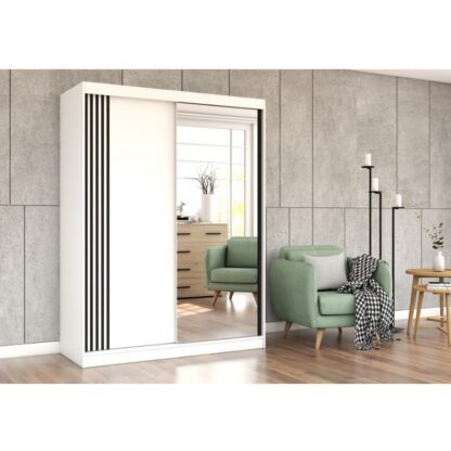 Dressing Vista, 07, alb, 150x200x61 cm, Usi culisante