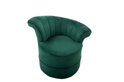 Fotoliu tapitat Emmy, catifea, verde