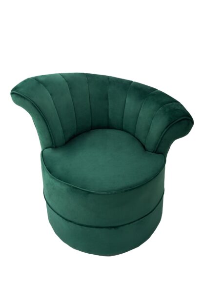 Fotoliu tapitat Emmy, catifea, verde - imagine 3